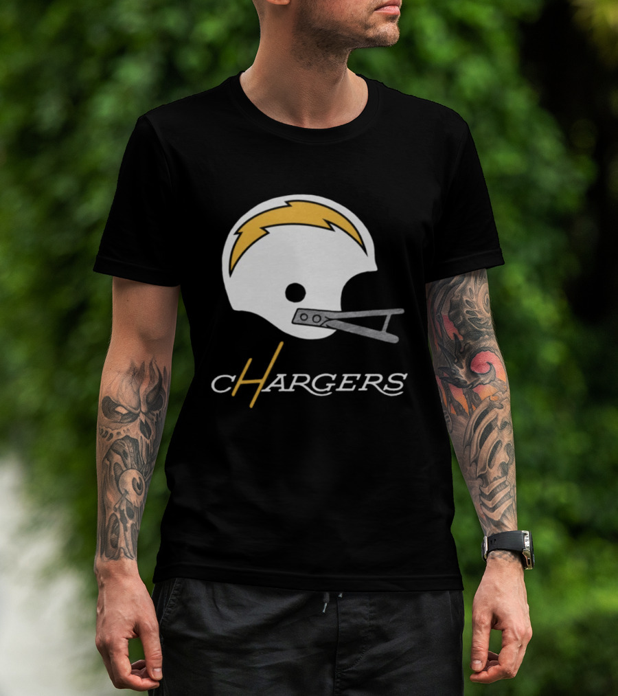 Los Angeles Chargers Big Helmet Football Team T-Shirt