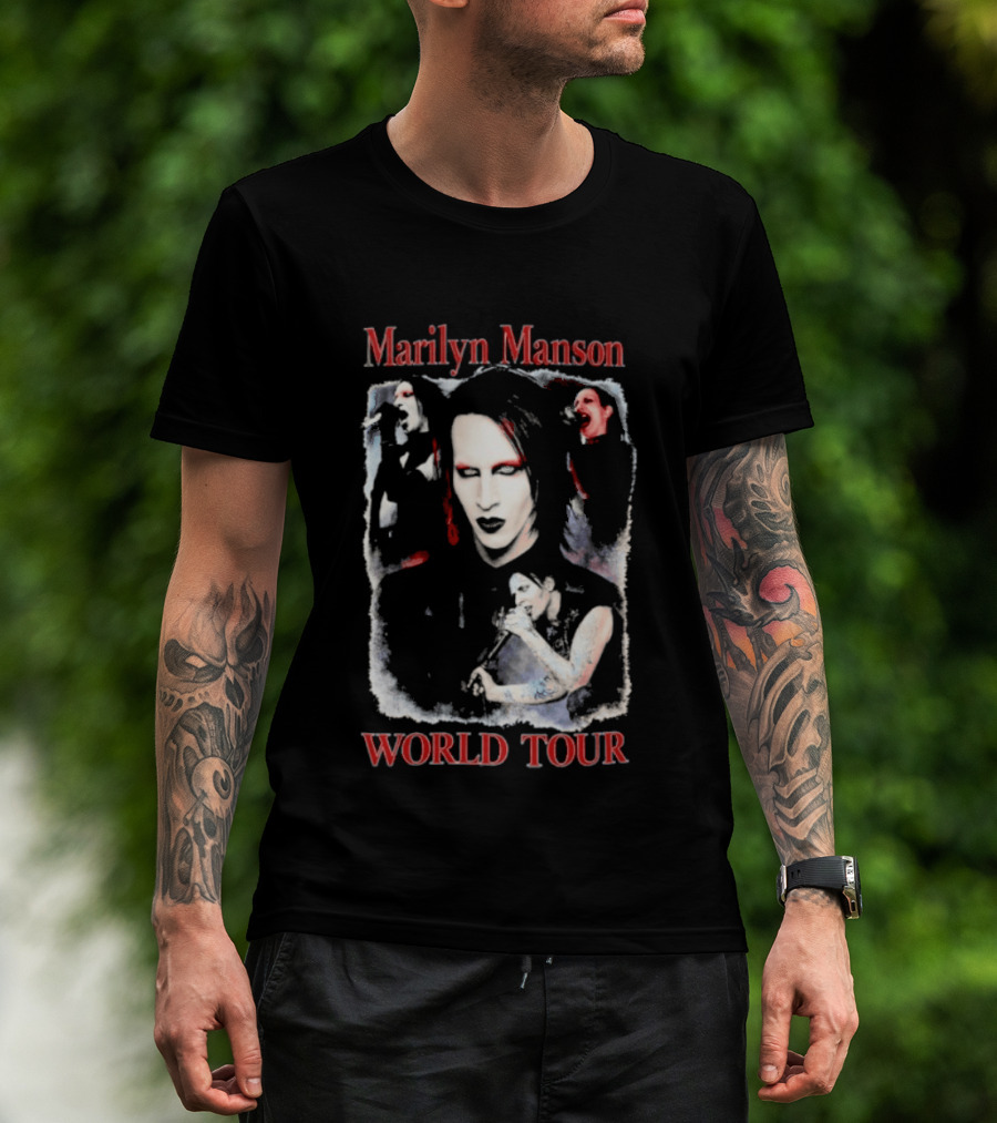 Marilyn Manson World Tour Gothic Rock T-Shirt