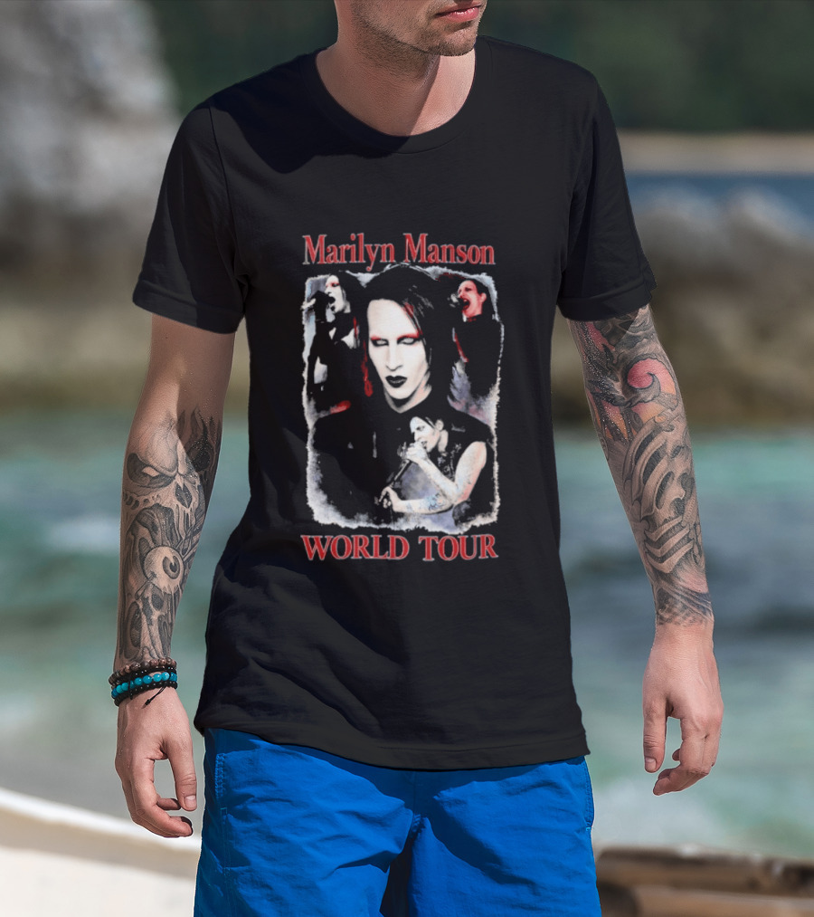 Marilyn Manson World Tour Gothic Rock T-Shirt