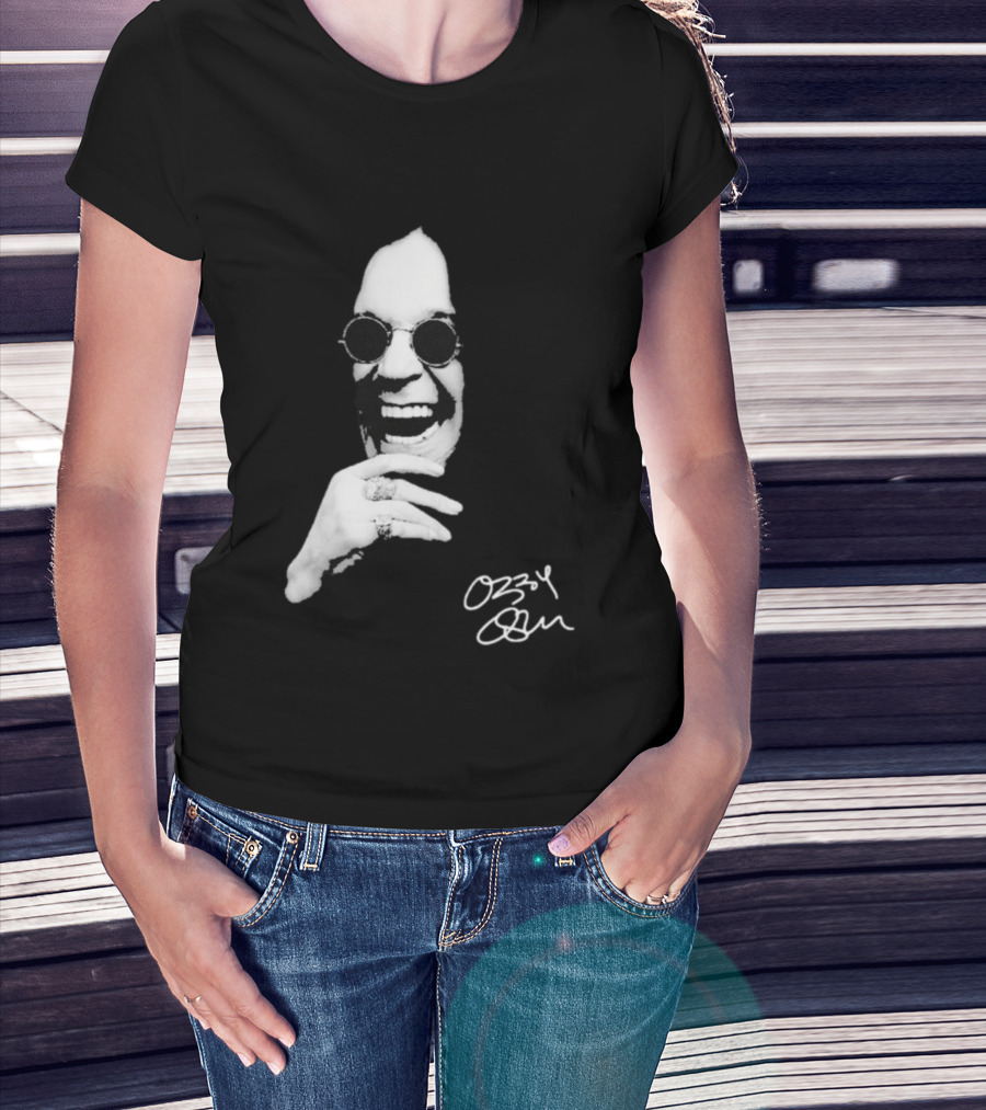 Ozzy Osbourne 1948 2025 Immortal Rest In Peace Rock Legend Signature Image T-Shirt