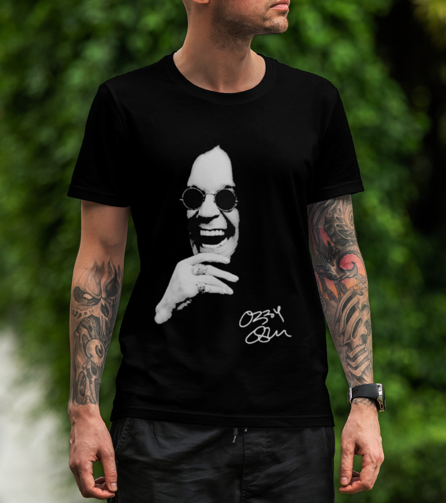 Ozzy Osbourne 1948 2025 Immortal Rest In Peace Rock Legend Signature Image T-Shirt