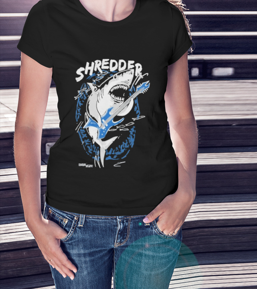 Shredder Shark With Electric Guitar T-Shirt