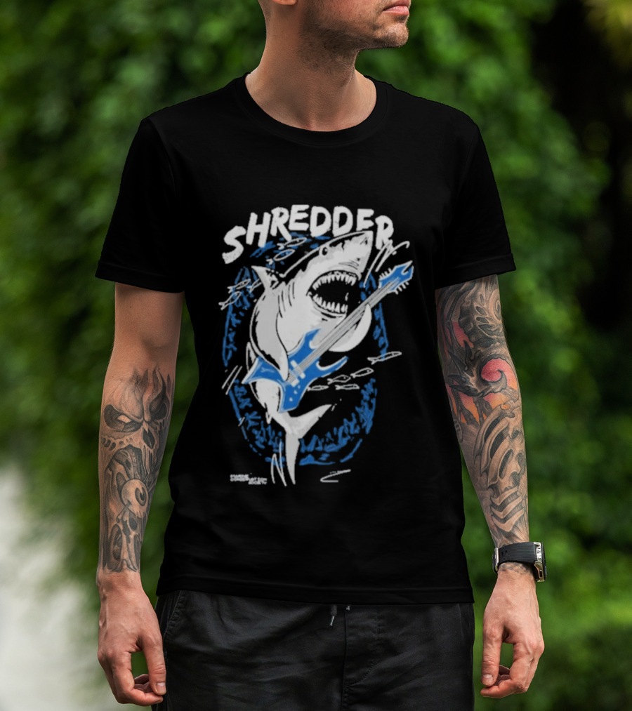 Shredder Shark With Electric Guitar T-Shirt