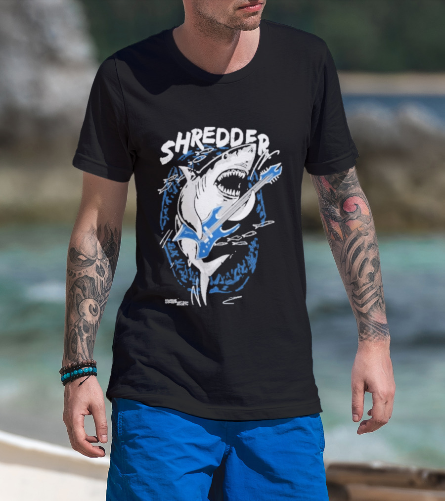 Shredder Shark With Electric Guitar T-Shirt