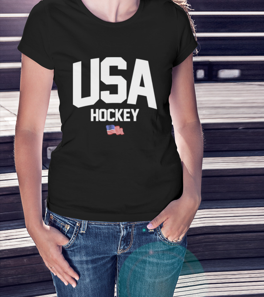 USA Hockey American Flag T-Shirt