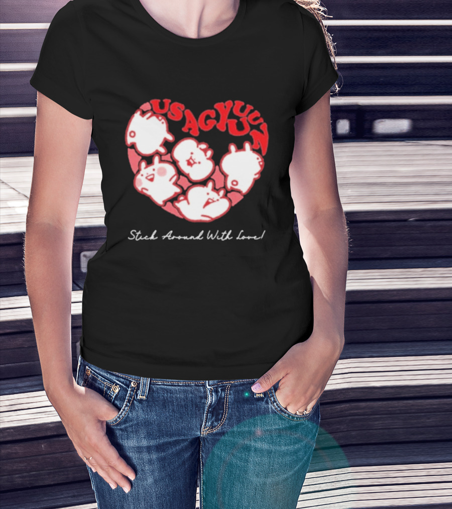 Usagyuuun 9th Anniversary Stick Around With Love T-Shirt