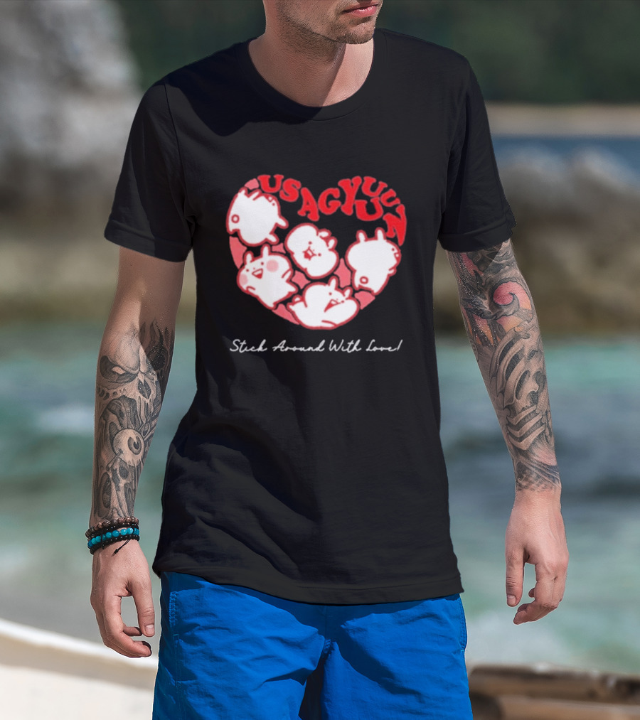 Usagyuuun 9th Anniversary Stick Around With Love T-Shirt