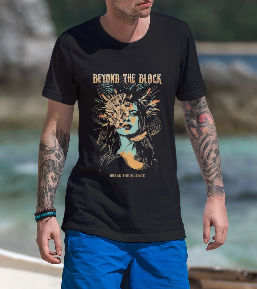 Beyond The Black Break The Silence Head Exploding Floral T-Shirt