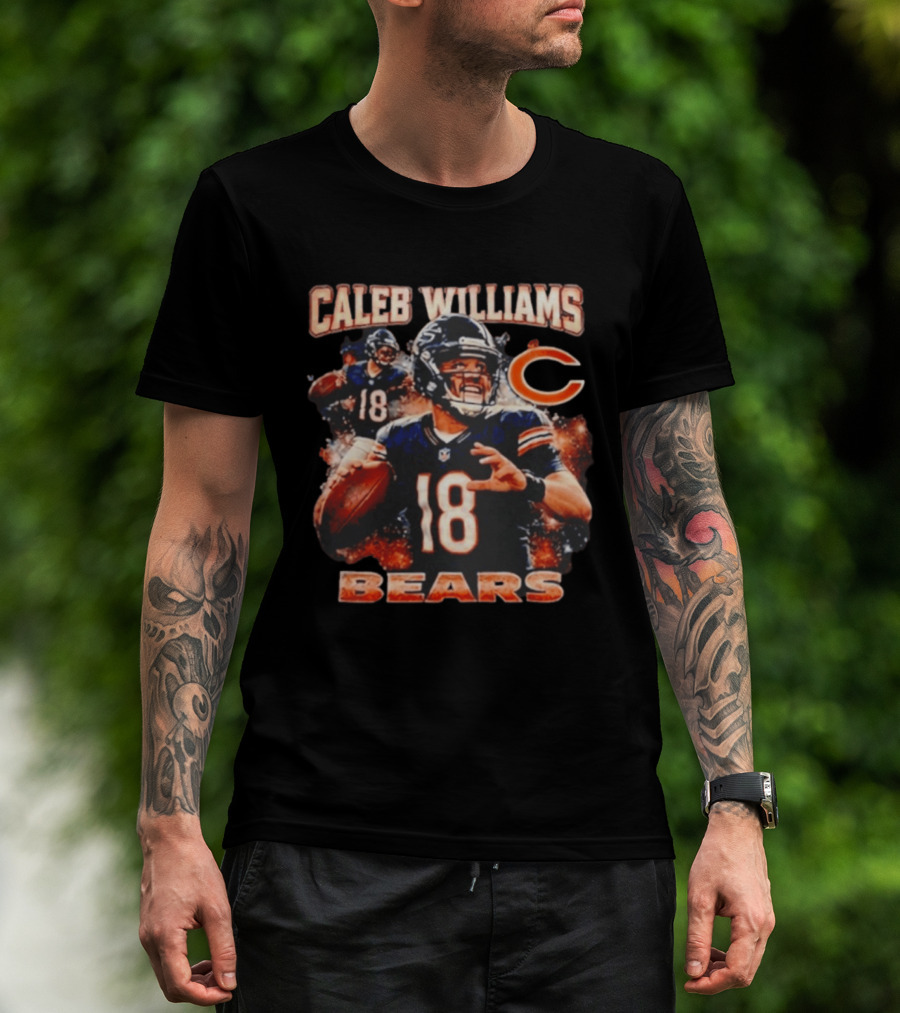 Caleb Williams #18 Chicago Bears Quarterback Football Fan Gear T-Shirt