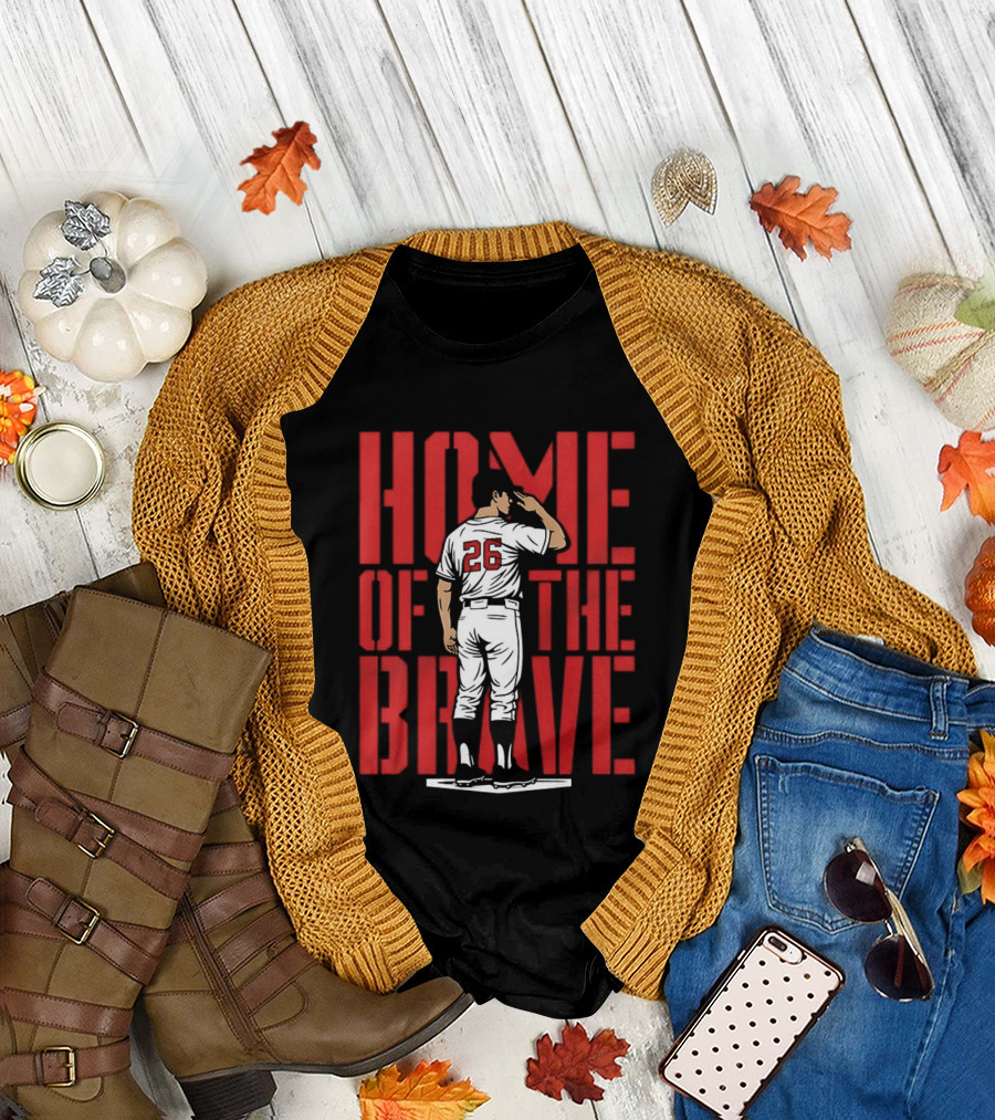 Raisel Iglesias 26 Home Of The Brave Baseball T-Shirt