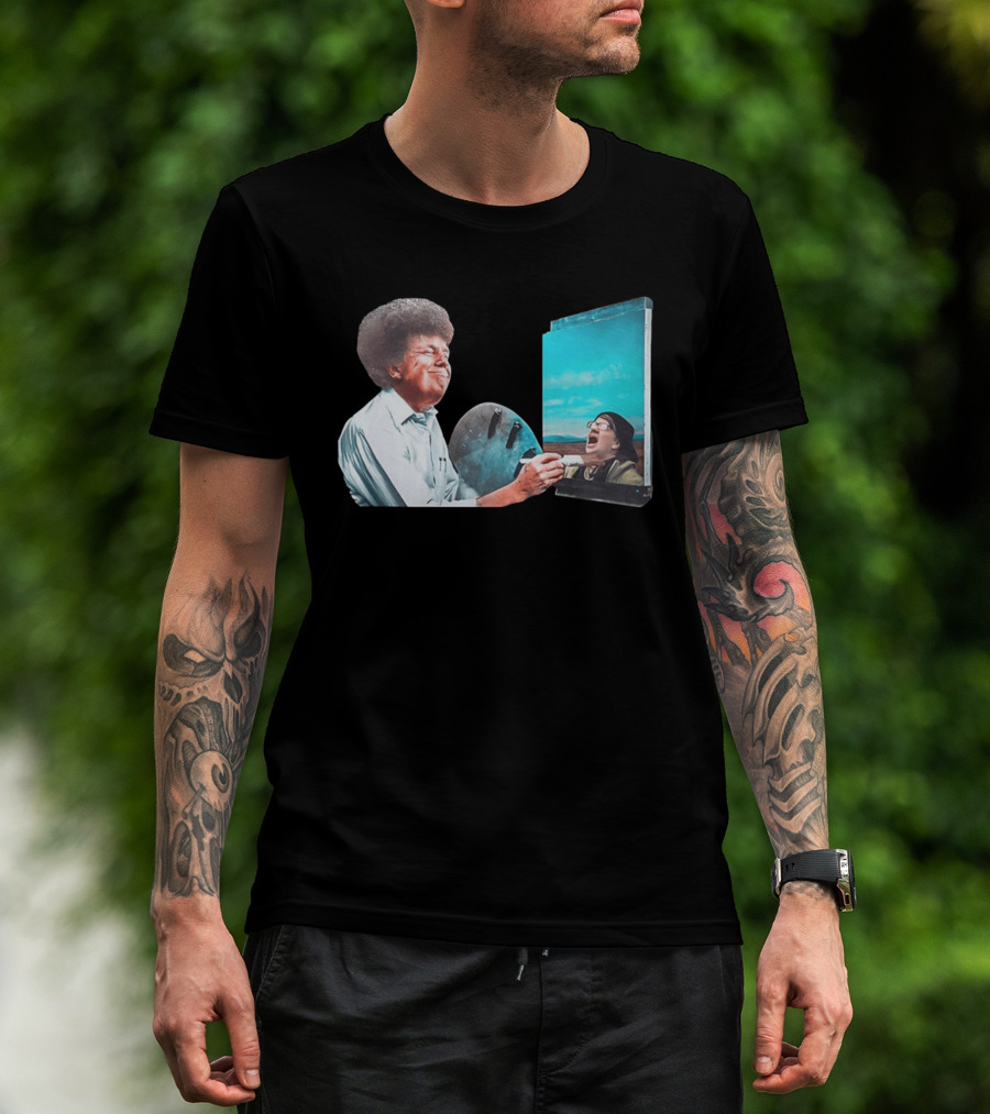 Donald Trump Bob Ross Painting Parody Humor Political T-Shirt
