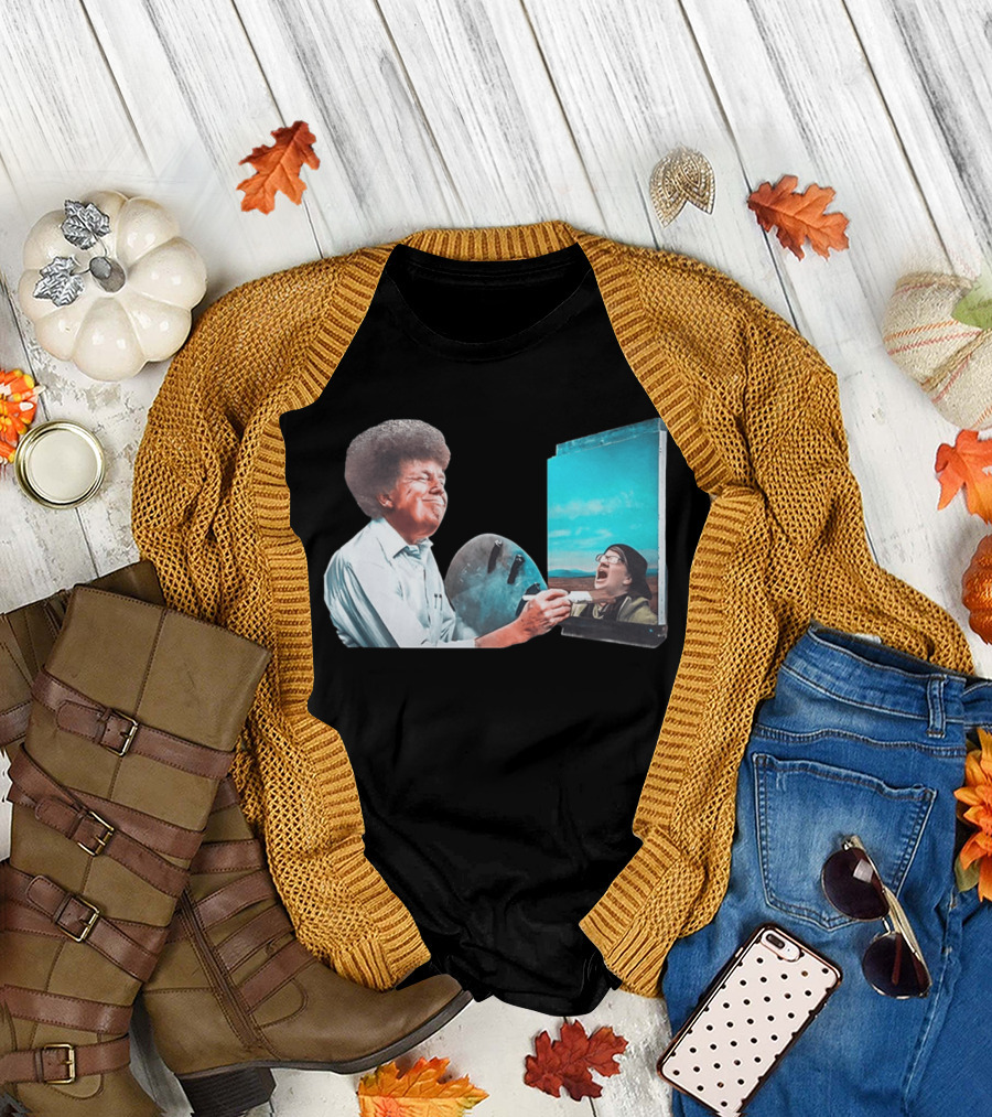 Donald Trump Bob Ross Painting Parody Humor Political T-Shirt
