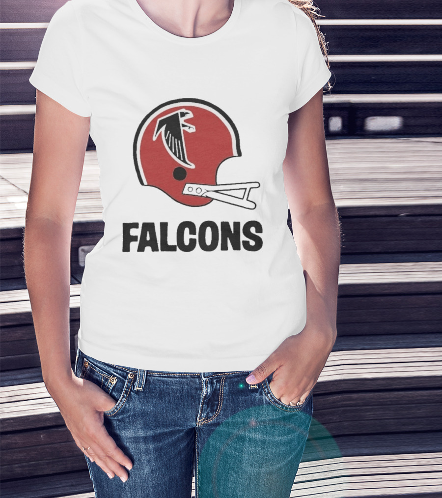Atlanta Falcons Big Helmet Red Falcon T-Shirt