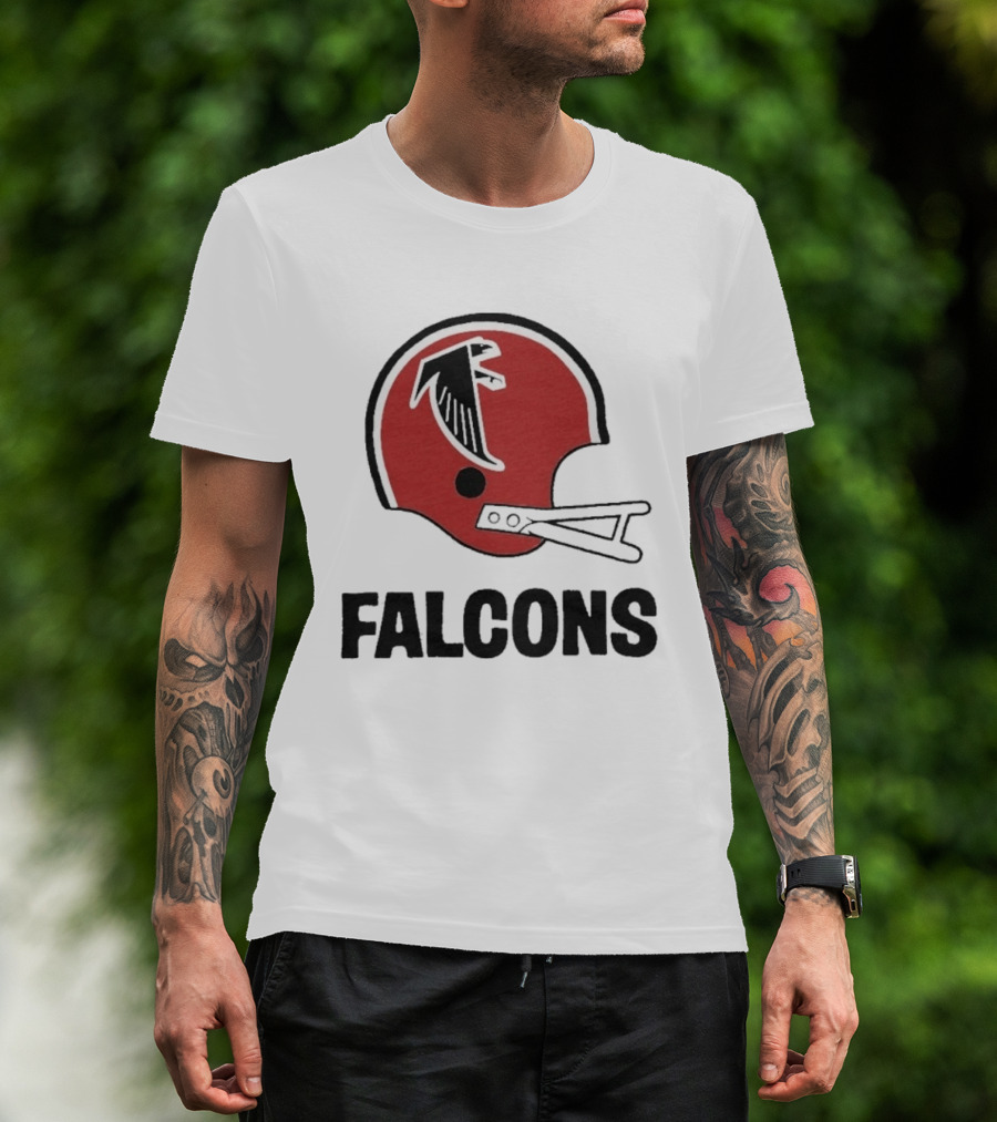 Atlanta Falcons Big Helmet Red Falcon T-Shirt