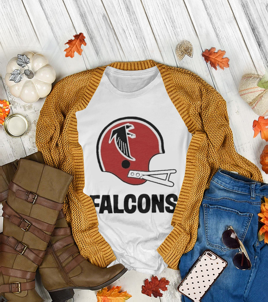 Atlanta Falcons Big Helmet Red Falcon T-Shirt