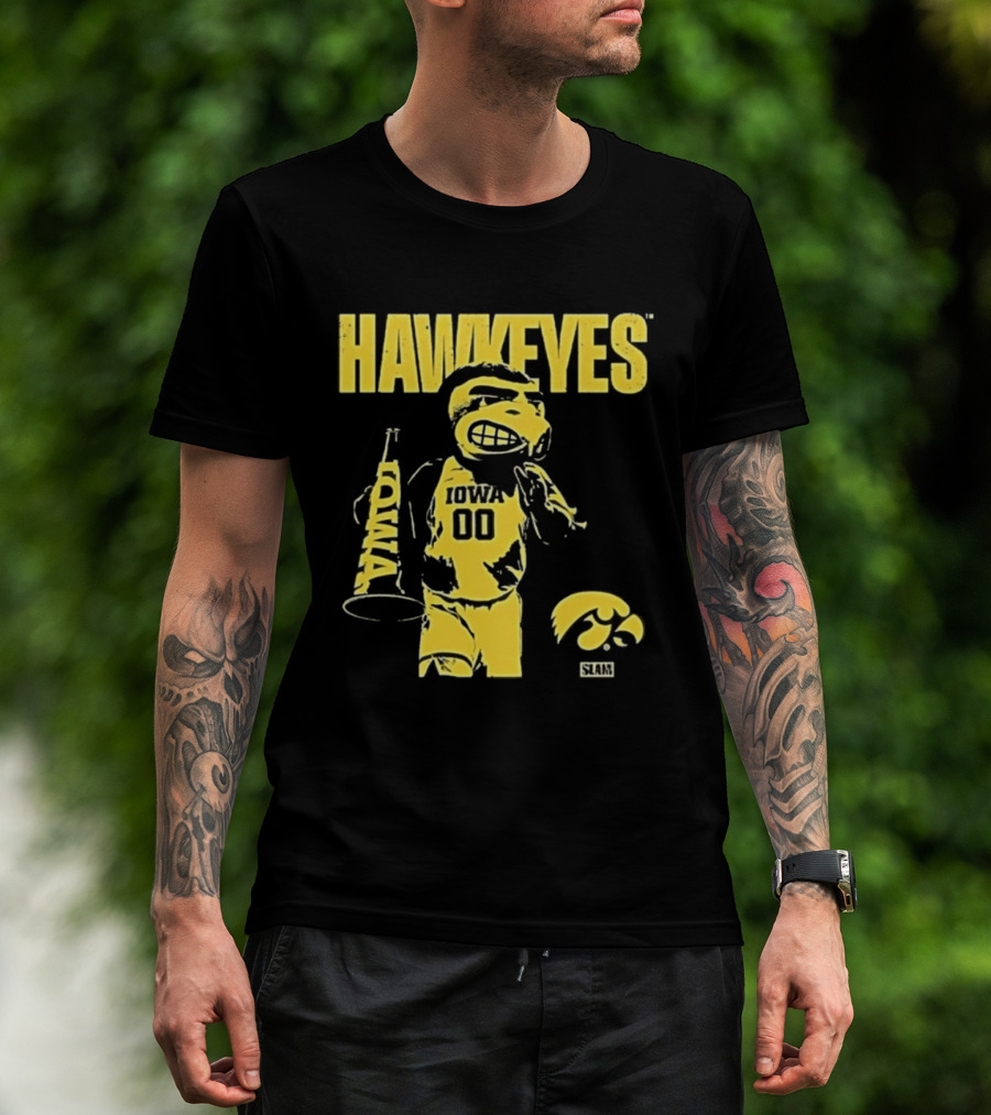 Iowa Hawkeyes Herky The Hawk 00 Slam Basketball T-Shirt