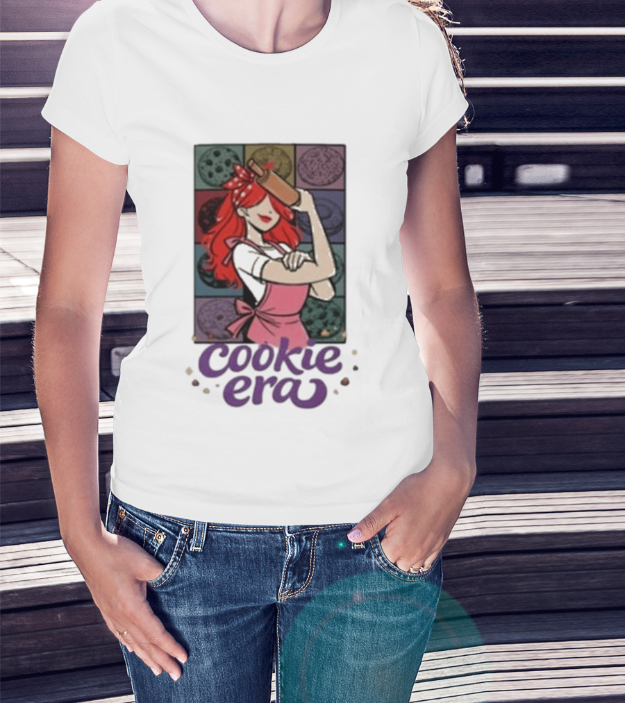 Chloe Sexton Cookie Era Retro Baking Rolling Pin Red Hair Apron T-Shirt