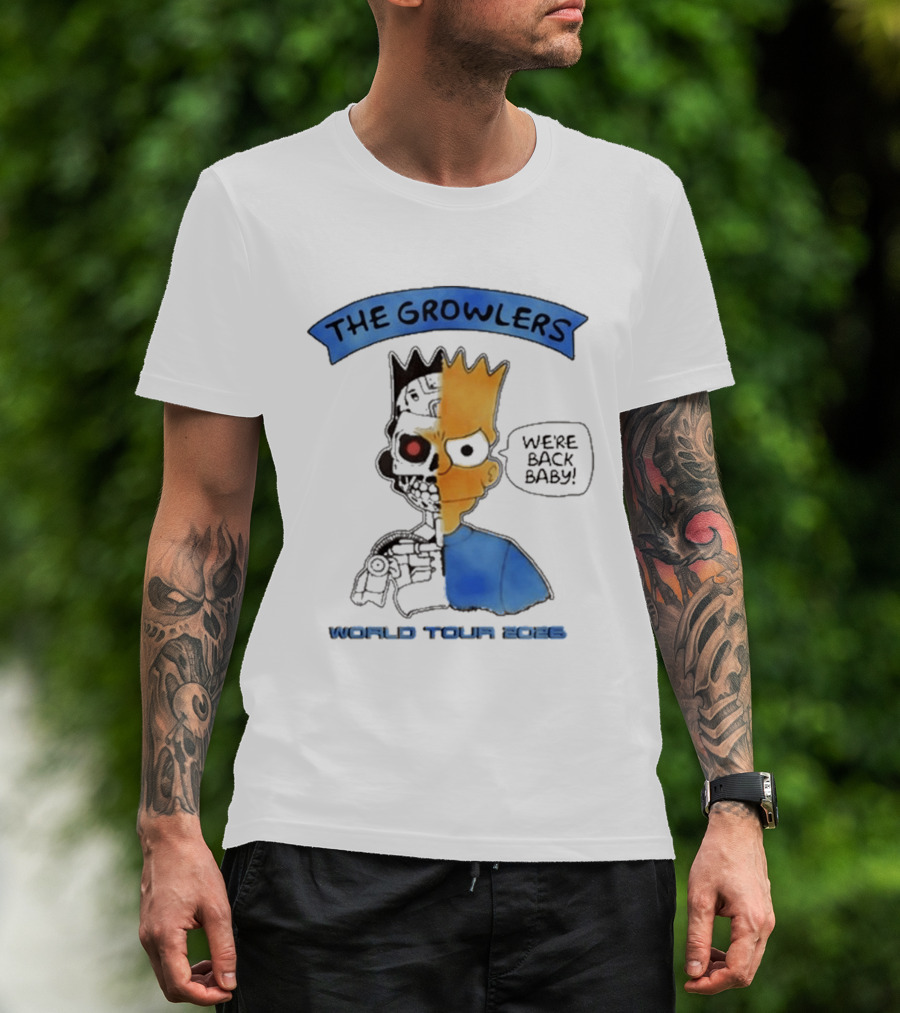 The Growlers We're Back Baby World Tour 2026 Bart Robot T-Shirt