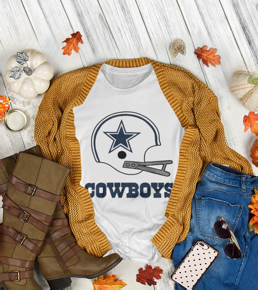Dallas Cowboys Star Emblem Helmet Cowboys T-Shirt