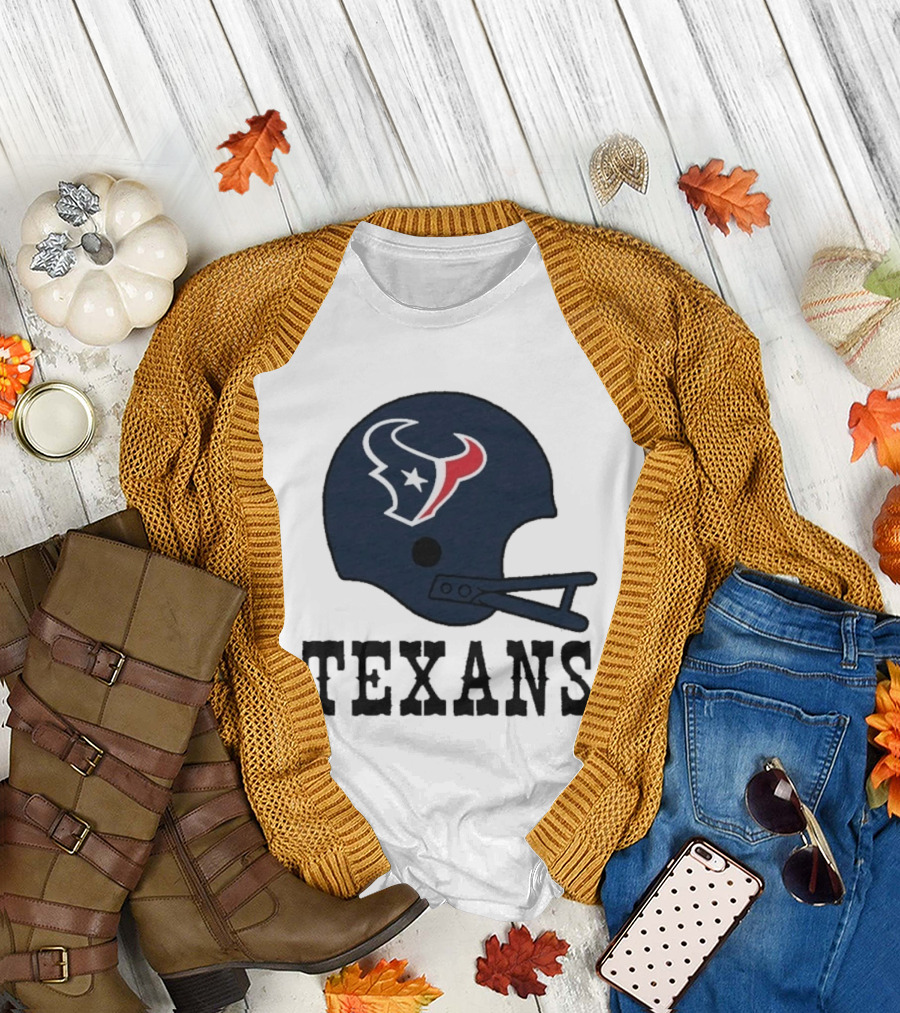 Houston Texans Big Helmet Texans Football Team T-Shirt