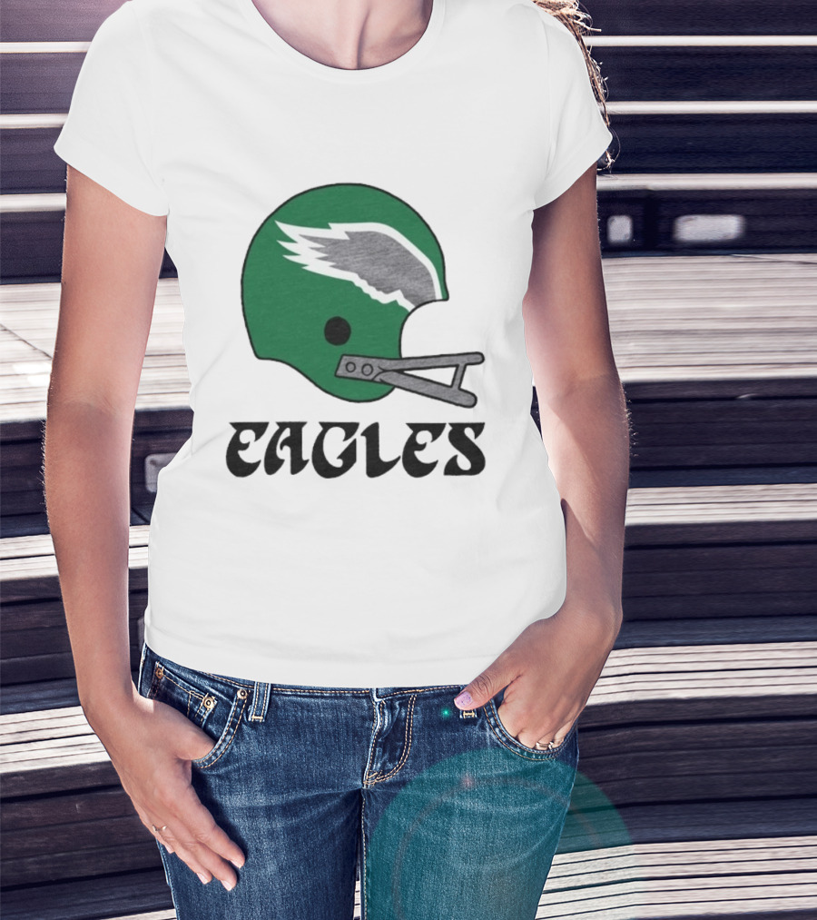 Philadelphia Eagles Helmet Green Wing T-Shirt