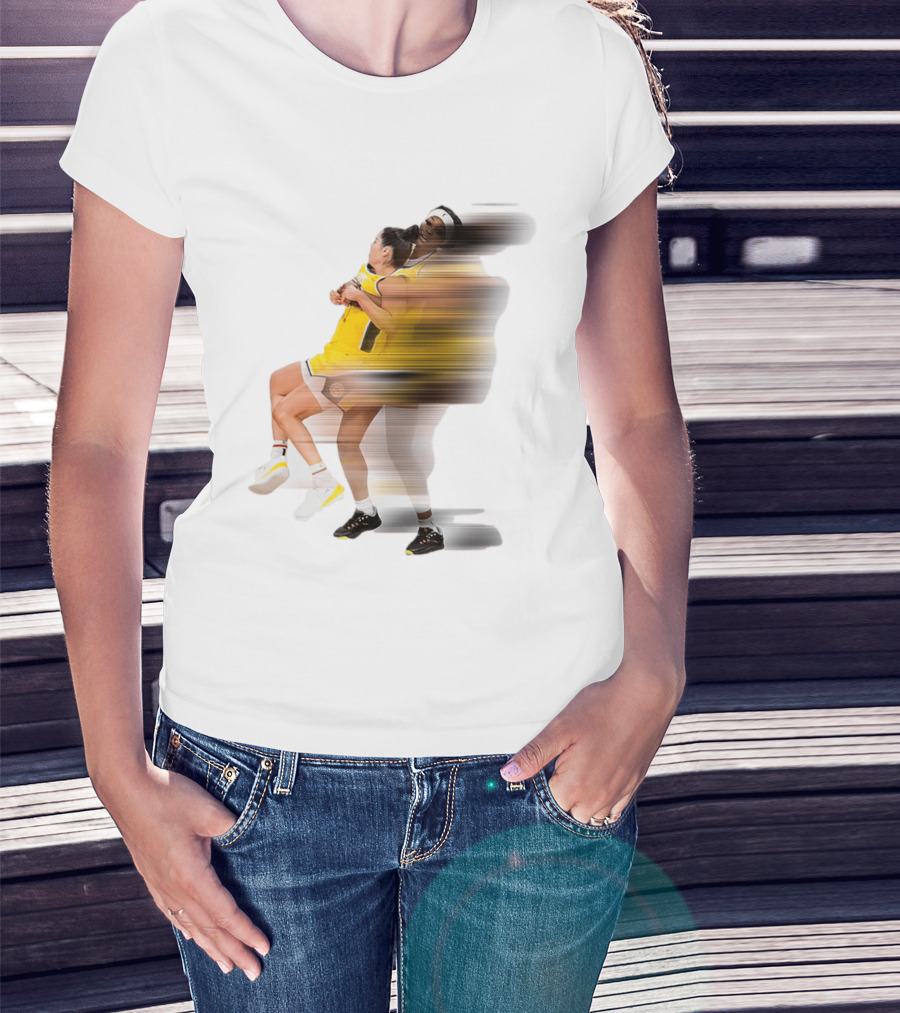 Rickea Jackson Lifts Kelsey Plum Dynamic Basketball Moment T-Shirt