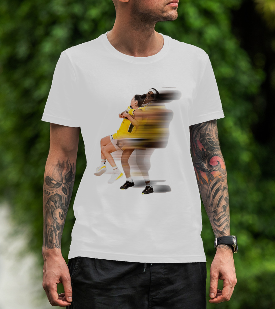Rickea Jackson Lifts Kelsey Plum Dynamic Basketball Moment T-Shirt
