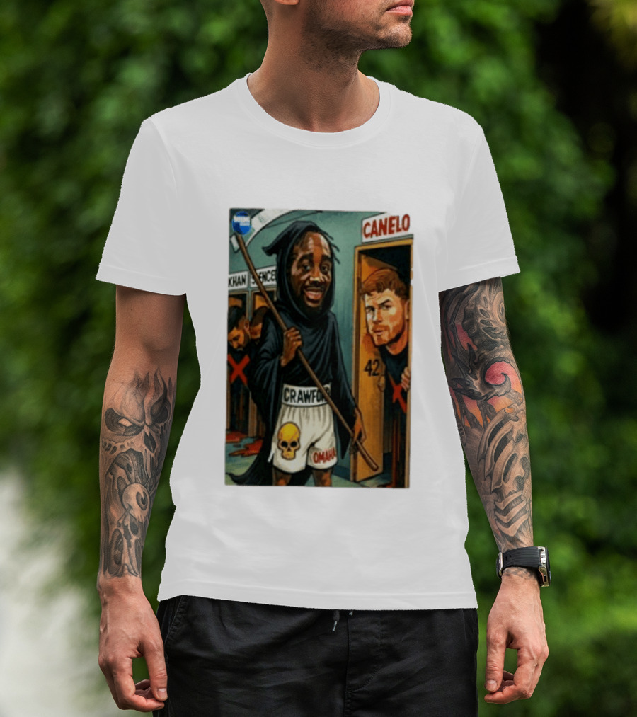 Crawford Grim Reaper Omaha With Canelo Álvarez And Khan Spence T-Shirt