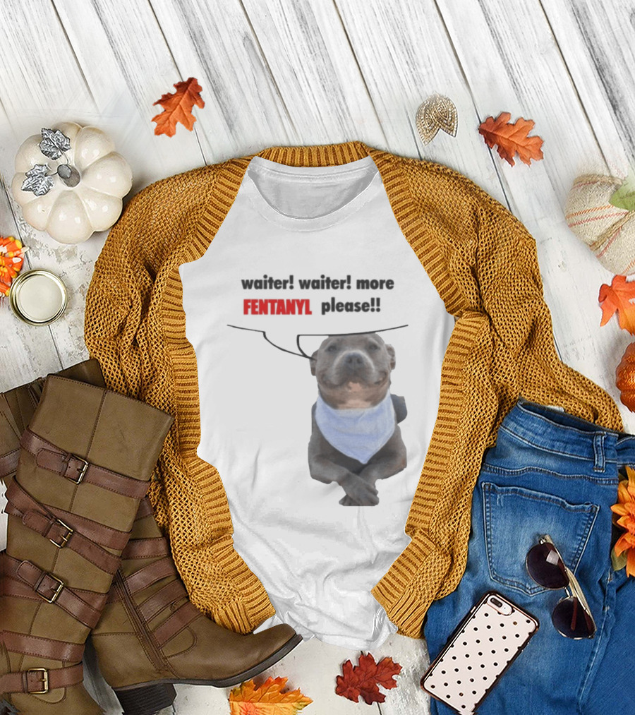 Waiter Waiter More Fentanyl Meme Dog Funny Please T-Shirt