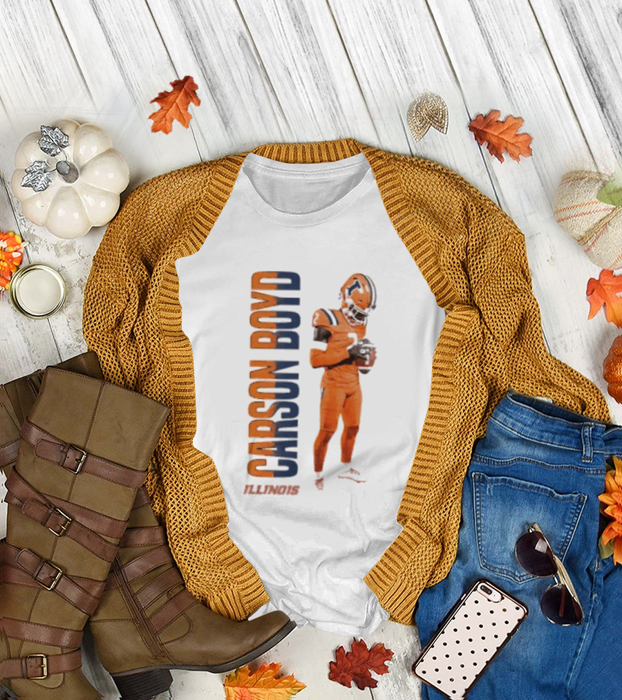 Carson Boyd Illinois Fighting Illini Player Football T-Shirt