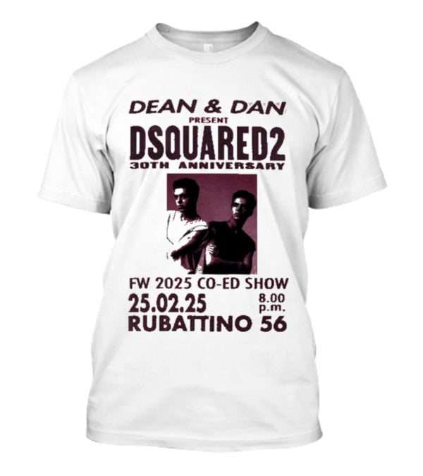 Dean & Dan Present Dsquared2 30th Anniversary FW 2025 Co Ed Show Rubattino 56 25.02.25 8 P.m. T-Shirt