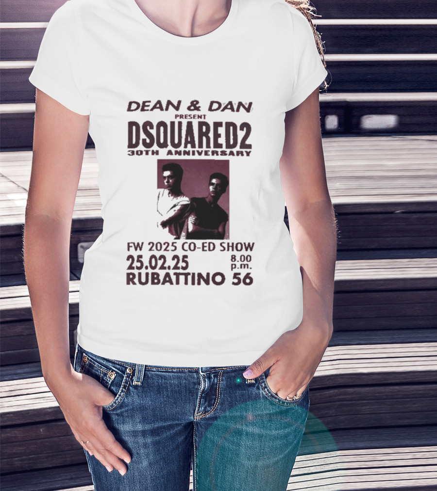 Dean & Dan Present Dsquared2 30th Anniversary FW 2025 Co Ed Show Rubattino 56 25.02.25 8 P.m. T-Shirt
