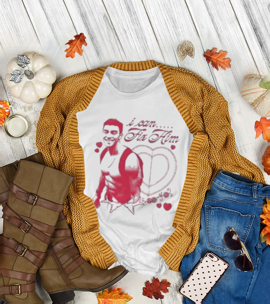 Luigi Mangione I Can Fix Him Heart and Roses T-Shirt