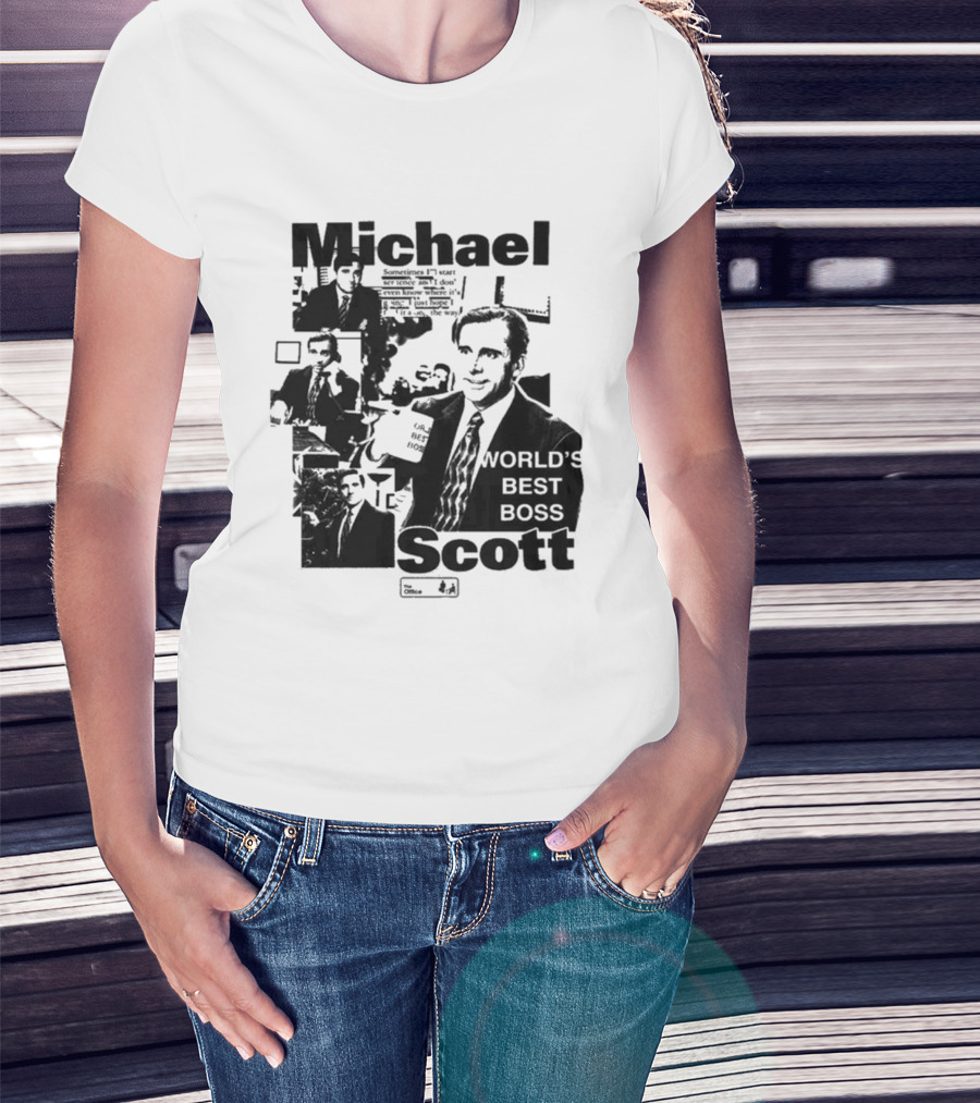 Michael Scott World's Best Boss The Office Iconic TV Comedy T-Shirt