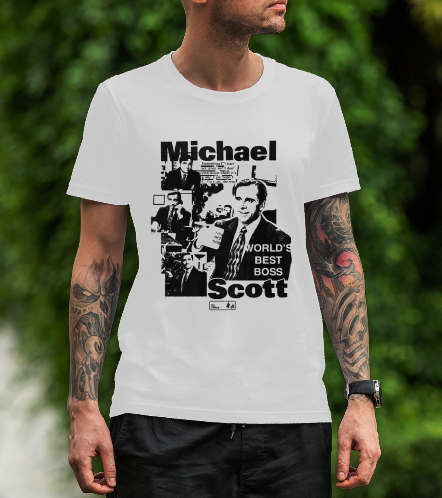 Michael Scott World's Best Boss The Office Iconic TV Comedy T-Shirt