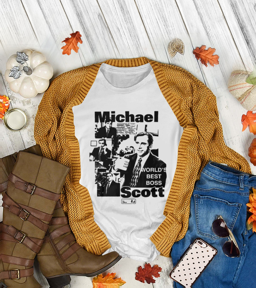 Michael Scott World's Best Boss The Office Iconic TV Comedy T-Shirt
