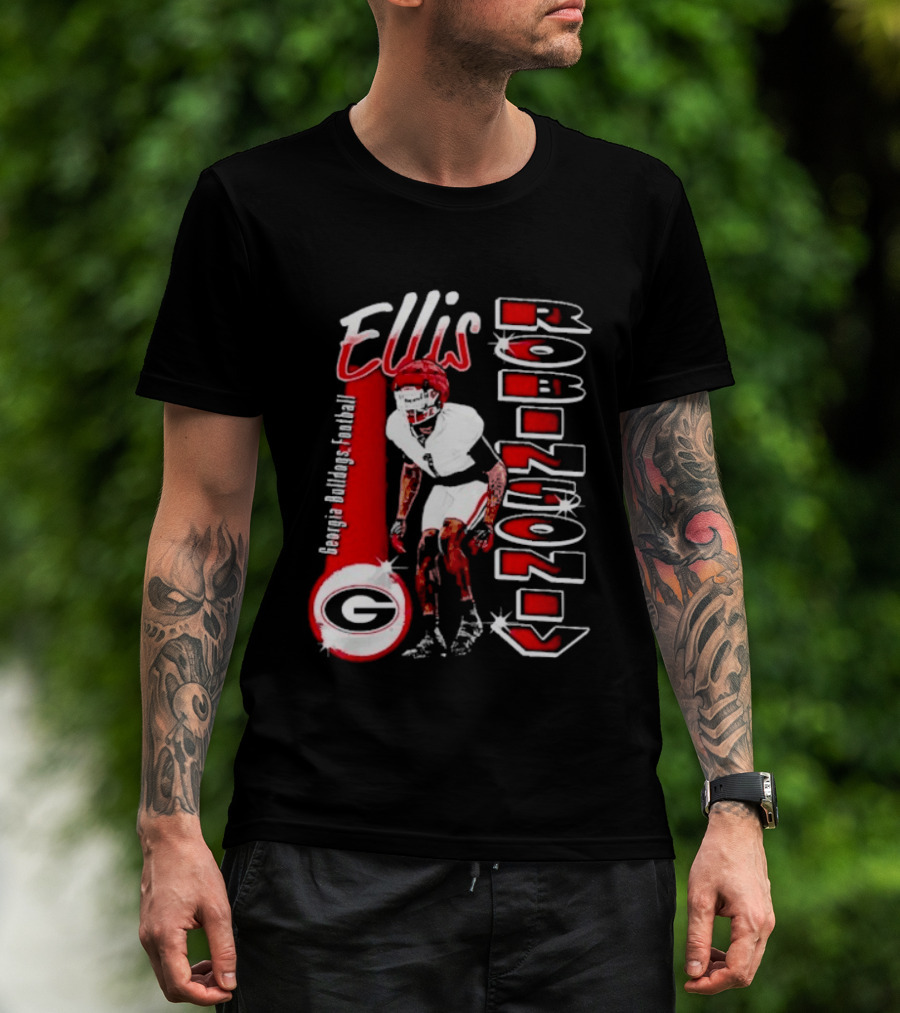 Ellis Robinson IV Georgia Bulldogs Football Illustrated T-Shirt