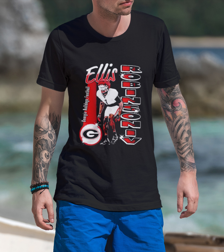 Ellis Robinson IV Georgia Bulldogs Football Illustrated T-Shirt