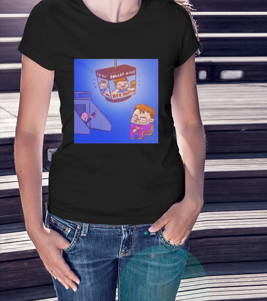 Dallas Mavs Bye Fatty Luka Doncic Emotional Cartoon Decor T-Shirt