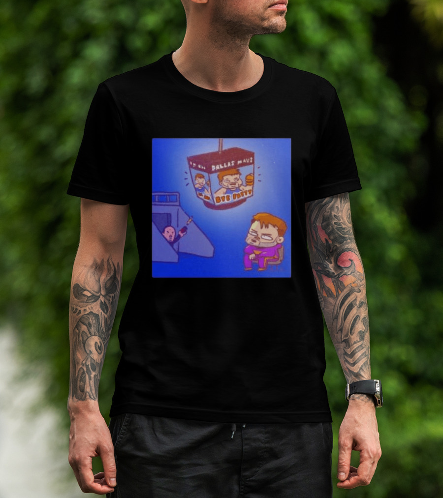 Dallas Mavs Bye Fatty Luka Doncic Emotional Cartoon Decor T-Shirt