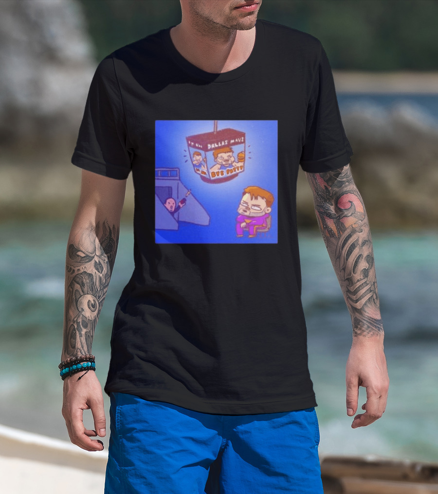 Dallas Mavs Bye Fatty Luka Doncic Emotional Cartoon Decor T-Shirt