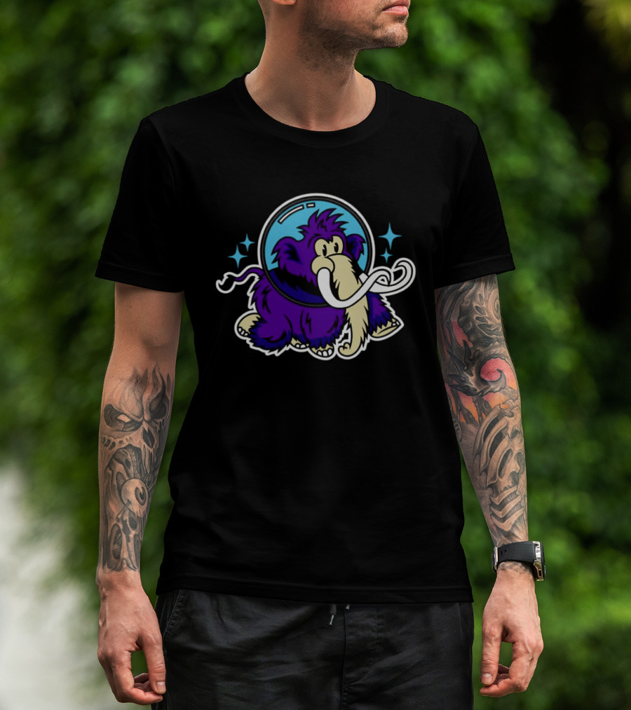 Erie Seawolves Moon Mammoths Retro Space T-Shirt