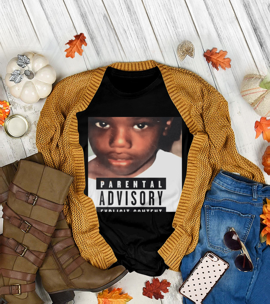 Parental Advisory Explicit Content Young Boy Image T-Shirt