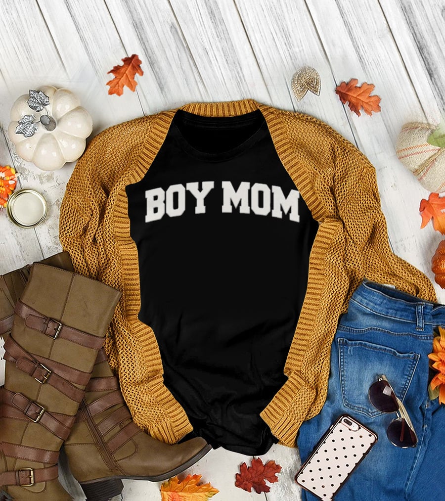 Boy Mom Puff Bold Text Arch T-Shirt