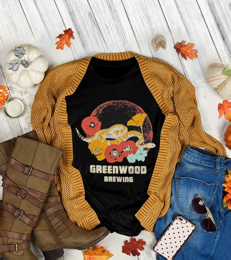 Greenwood Brewing Desert Snake with Colorful Flowers T-Shirt