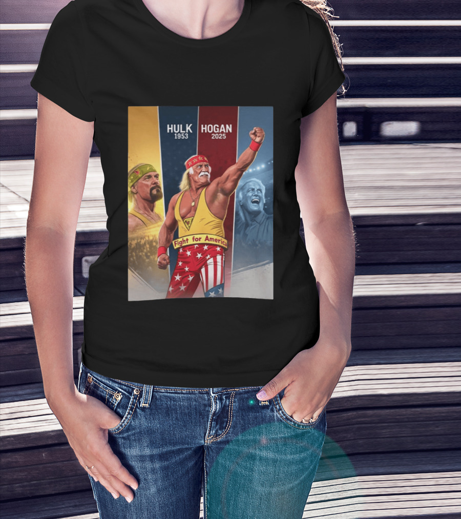 Hulk Hogan Fight For America 1953 2025 T-Shirt