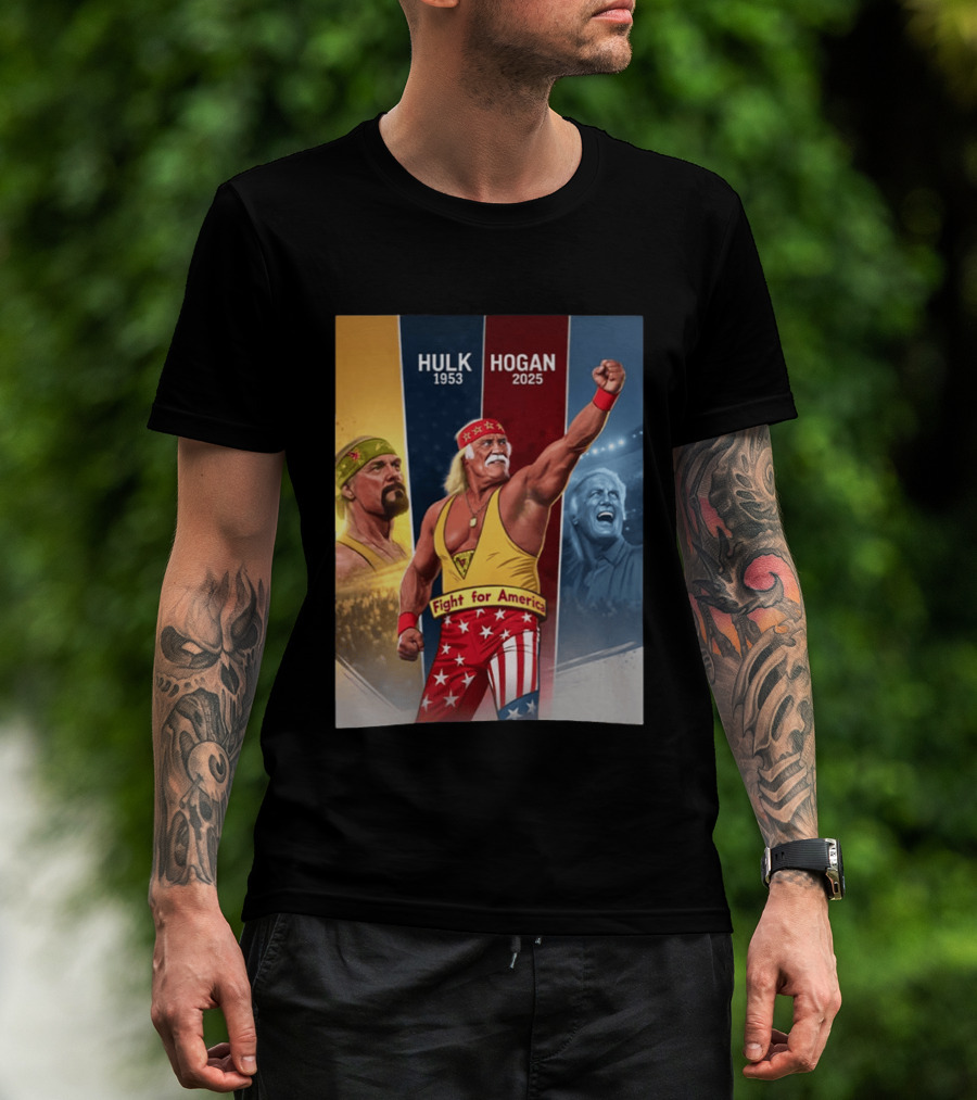 Hulk Hogan Fight For America 1953 2025 T-Shirt
