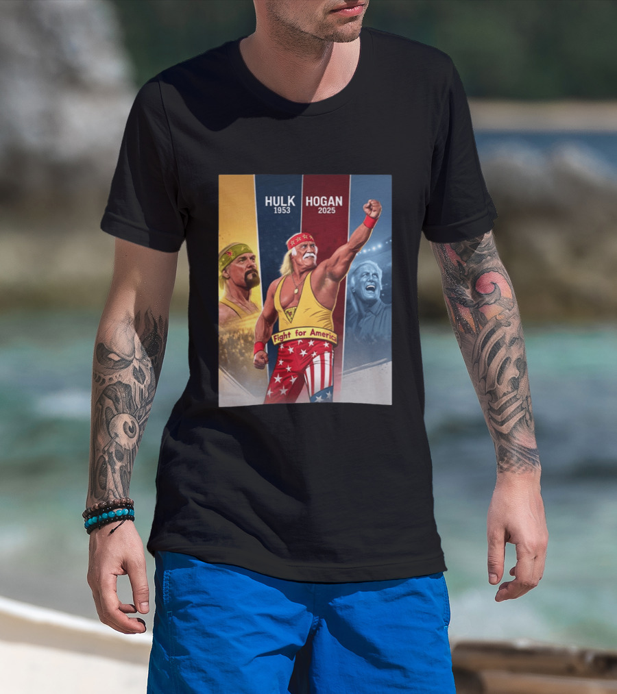 Hulk Hogan Fight For America 1953 2025 T-Shirt