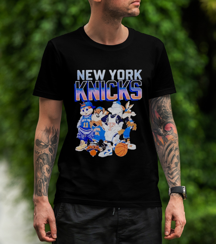New York Knicks Looney Tunes Basketball Collaboration T-Shirt