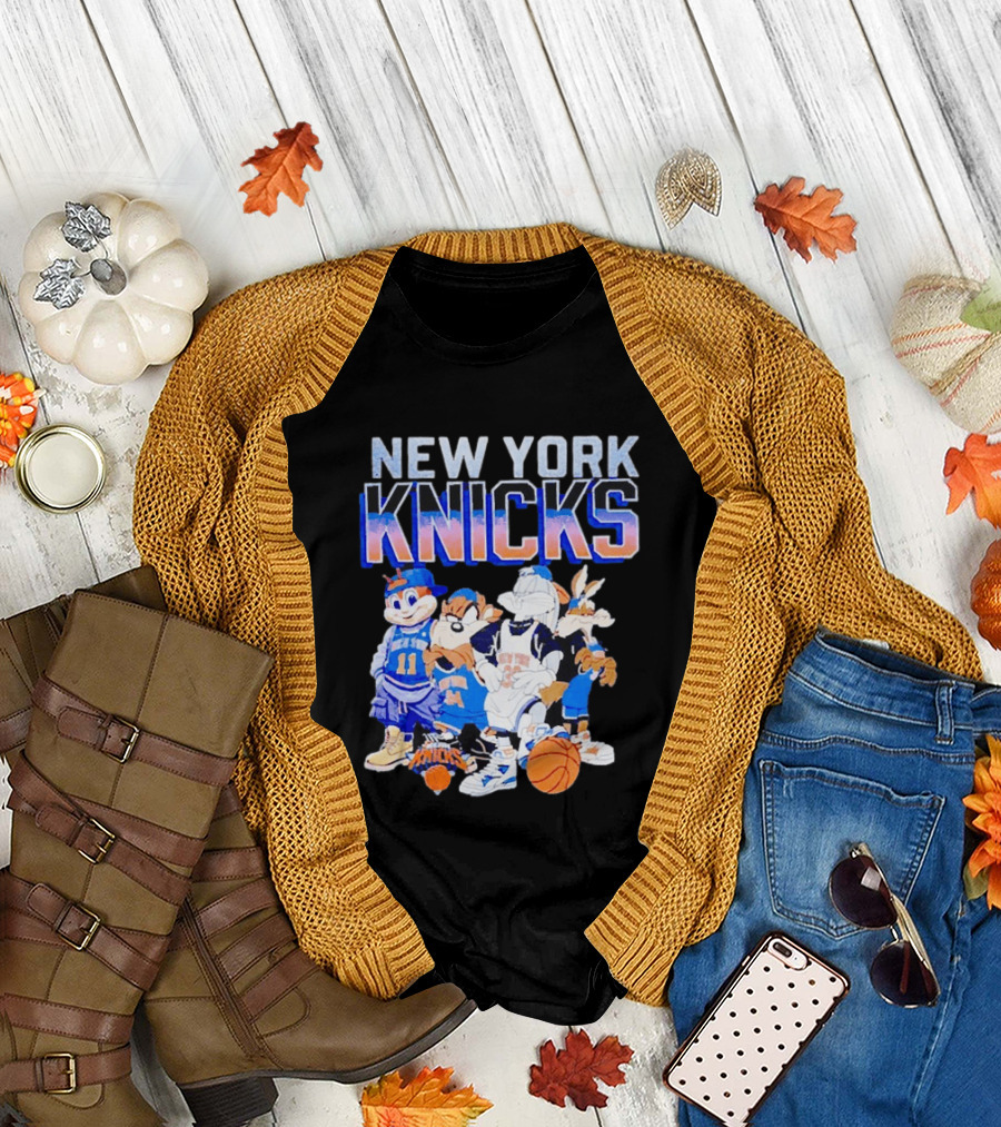 New York Knicks Looney Tunes Basketball Collaboration T-Shirt